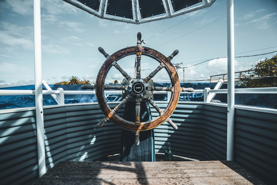 Licensed captain at the helm delivering a vessel